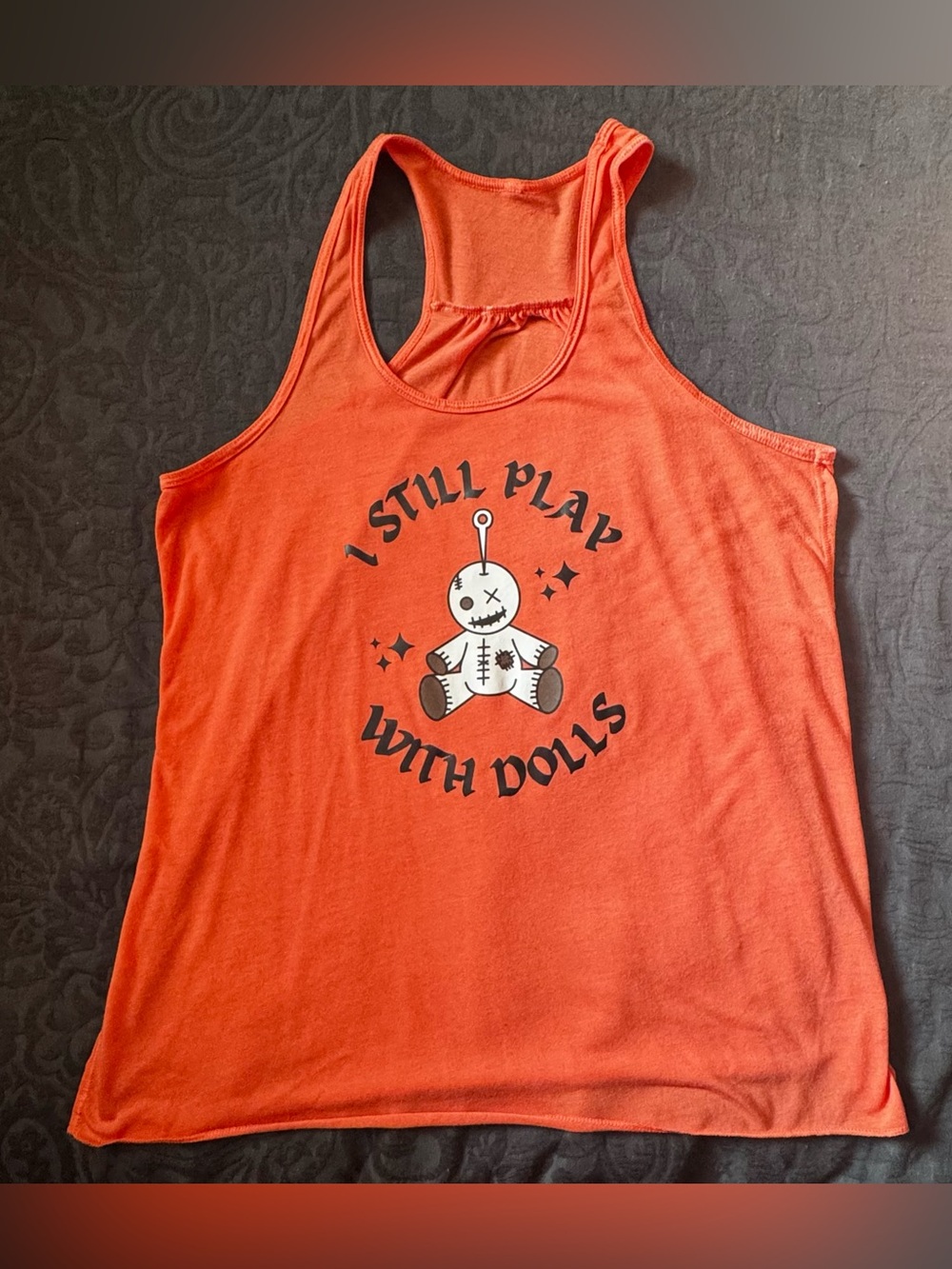 Constantly Varied Gear Voodoo I Still Play With Dolls Women’s XXL Coral Tank Top